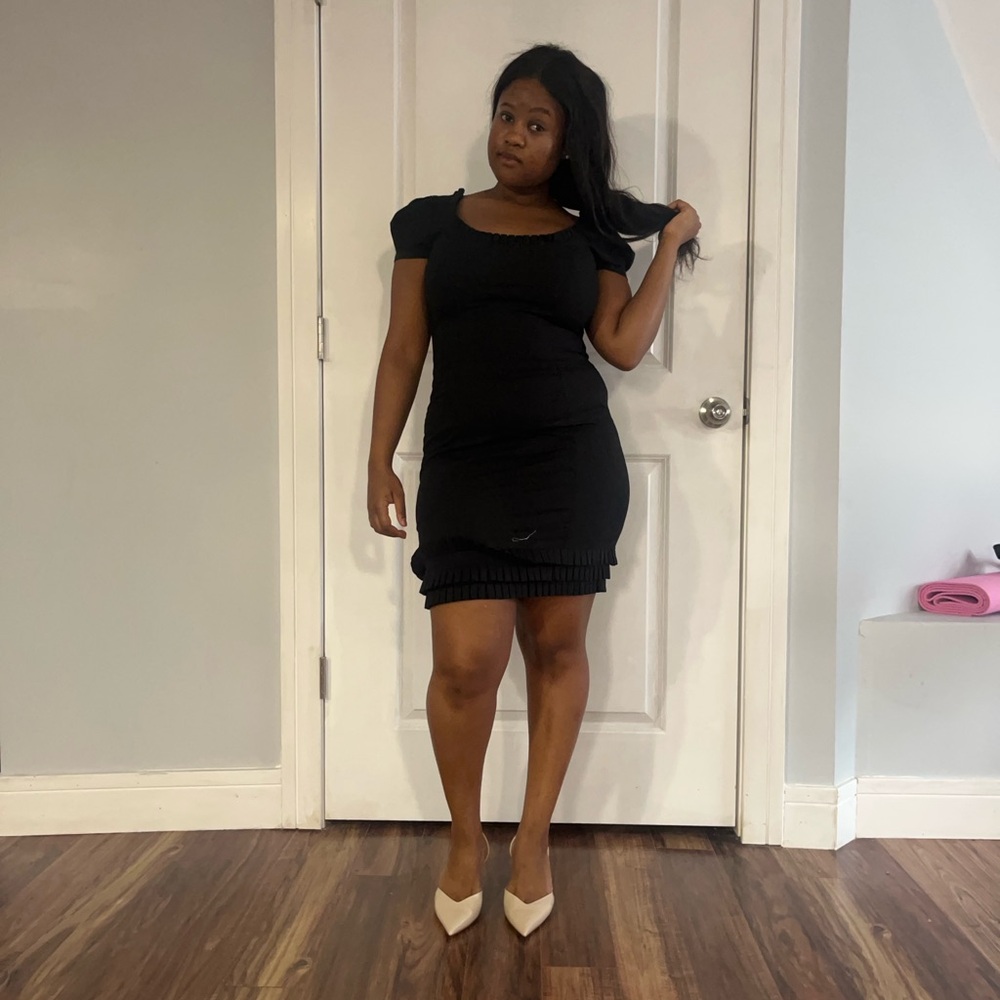 Black mini dress